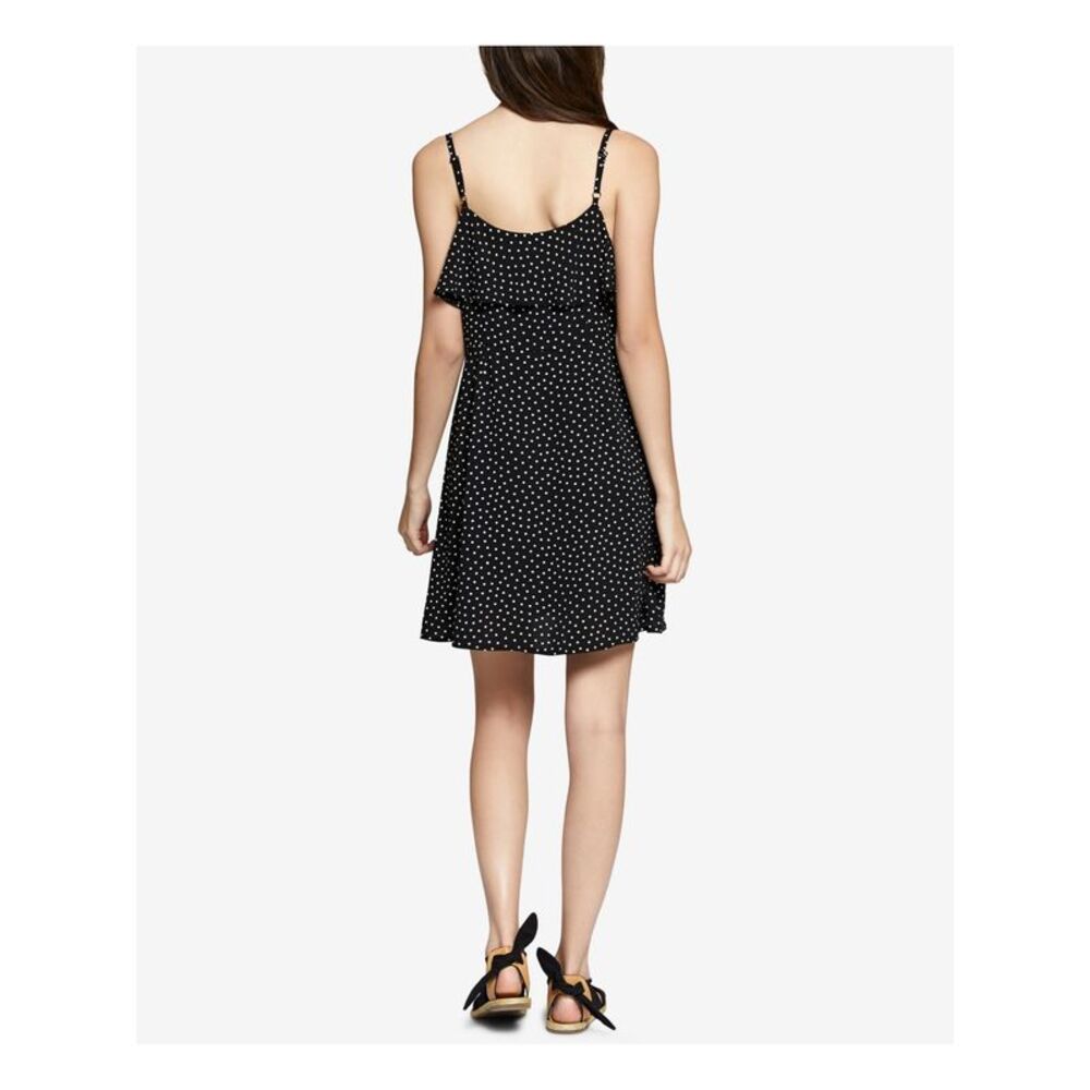 SANCTUARY Womens Black Spaghetti Strap V Neck Above The Knee Sheath Dress XS - Picture 2 of 2